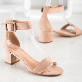 S. BARSKI Szandál S.BARSKI posztján bézs 1