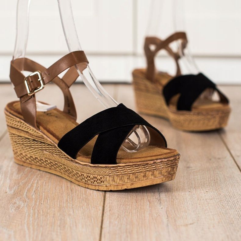 S. BARSKI Szandálok Na Koturnie S.BARSKI barna fekete 1