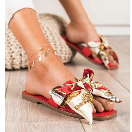 Seastar Elegáns papucs dekoratív masnival piros 1