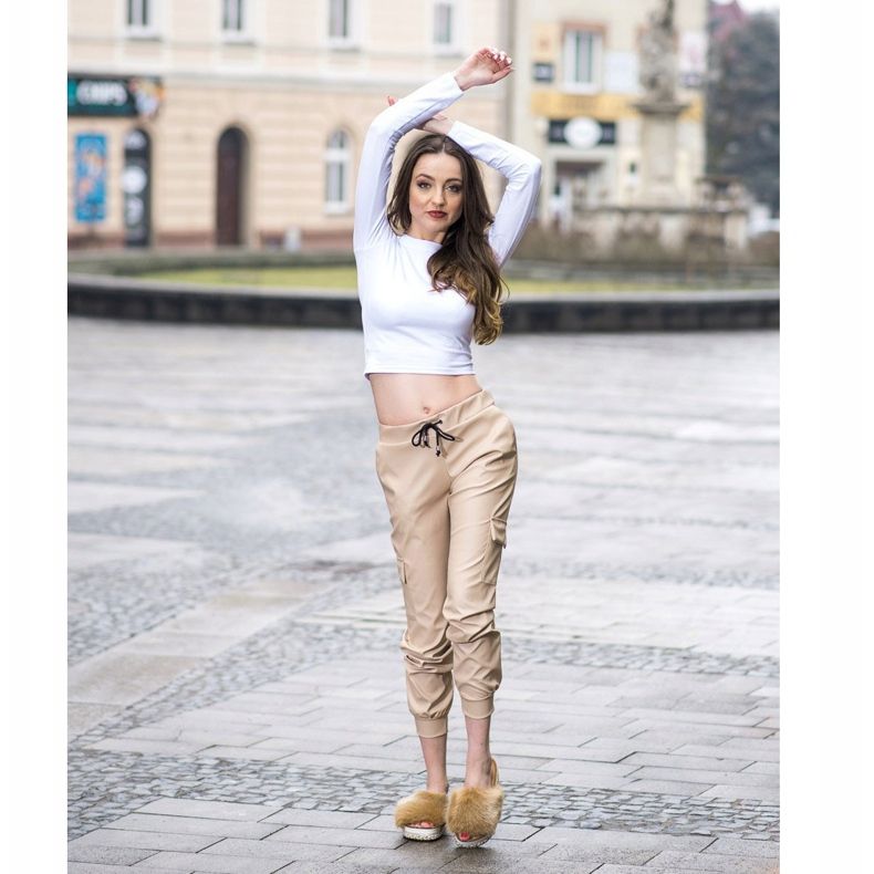 Seastar Divatos papucs egy dekoratív platformon barna 1