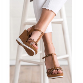 Sergio Leone Wedge szandál barna 2