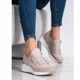 Filippo Bézs színű bőr sportcipő 1