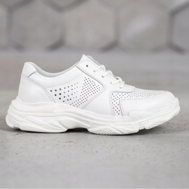 Filippo Klasszikus bőr cipők fehér 2