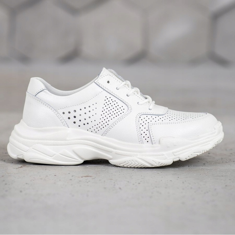 Filippo Klasszikus bőr cipők fehér 2