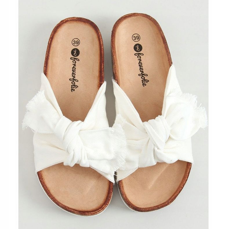 Fehér WS11 Fehér pamut papucs 1 Fehér WS11 Fehér pamut papucs 1