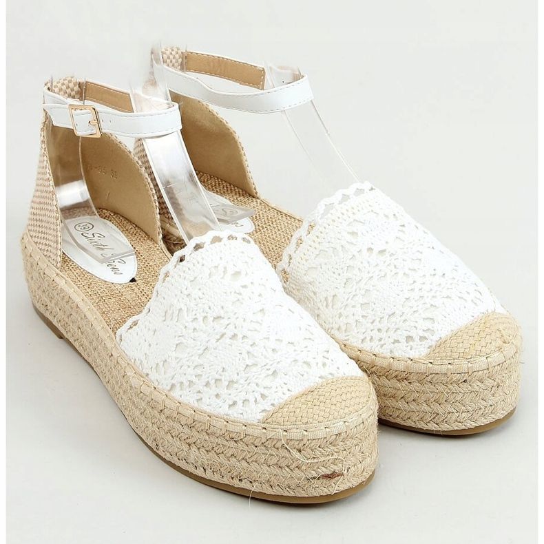 Fehér csipke espadrilles 888-85 Fehér 1 Fehér csipke espadrilles 888-85 Fehér 1