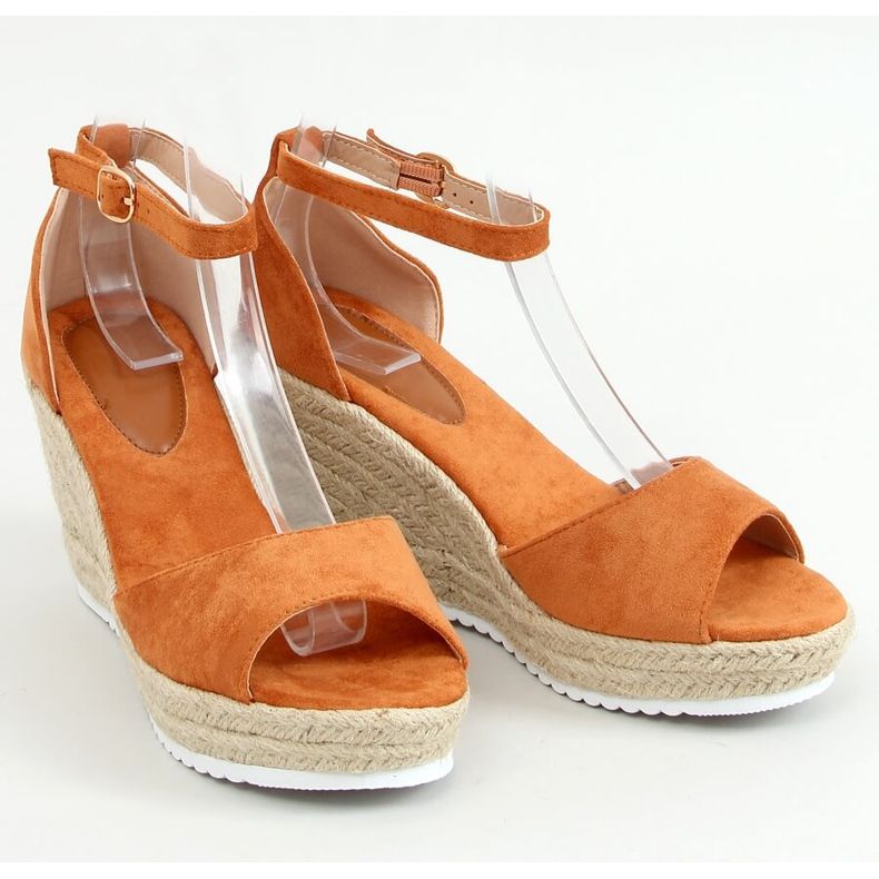 Szandál espadrilles ékeken teve 888-89 Camel barna 1