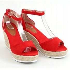 Piros szandál espadrilles ékeken 888-89 Piros 1 Piros szandál espadrilles ékeken 888-89 Piros 1