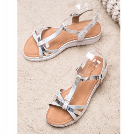 Small Swan Szandálok Holo effektussal szürke 1