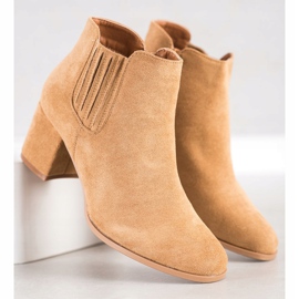 Bella Paris Rövid velúr csizma bézs 2