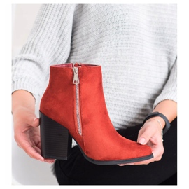 Marquiz Meleg csizma dekoratív cipzárral piros narancssárga 1