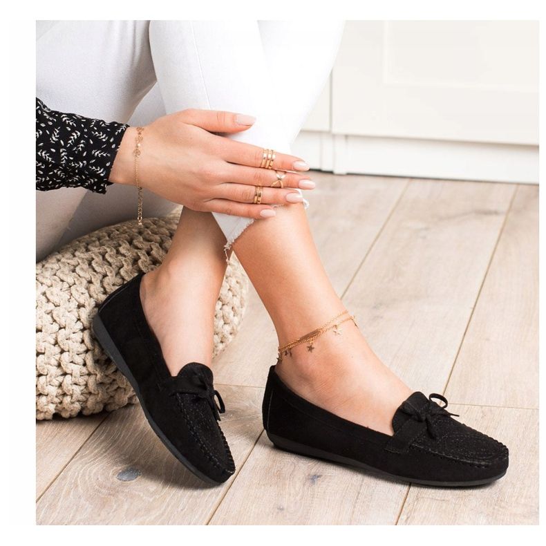 Best Shoes Alkalmi velúr cipők fekete 1