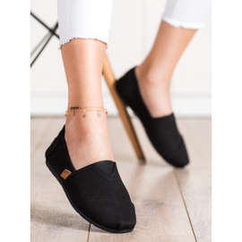 SHELOVET Csúsztatható fekete cipők 1