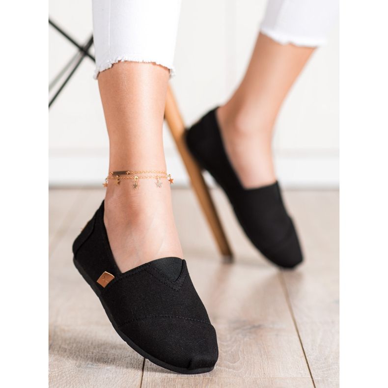 SHELOVET Csúsztatható fekete cipők 1