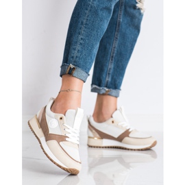 SHELOVET Divatos fehér és bézs cipők 1