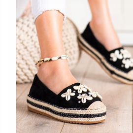 Seastar Espadrilles kagylóval fekete 1