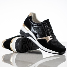 Goodin Fűzött bőr cipők fekete sokszínű 1