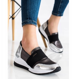 Goodin Ezüst bőr cipők szürke 1 Goodin Ezüst bőr cipők szürke 1