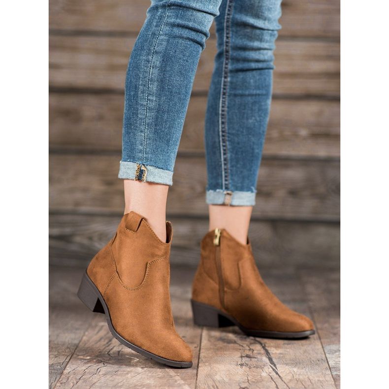 Filippo Velúr cowboy csizma barna 2