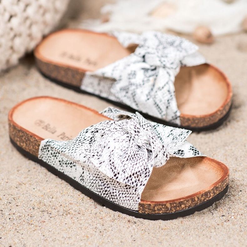 Bella Paris Snake Print Papucs szürke 1
