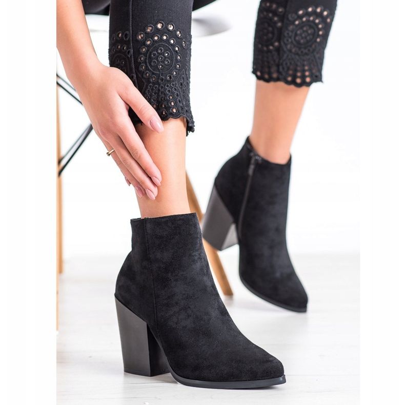 Marquiz Csizma egy széles poszton fekete 1 Marquiz Csizma egy széles poszton fekete 1