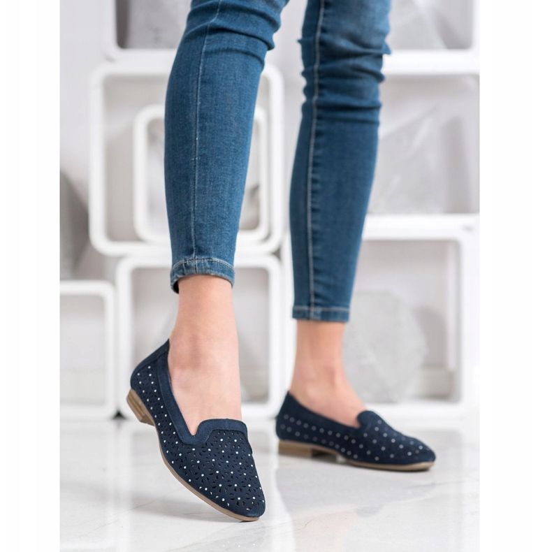 Filippo Bőr urak köbös cirkóniummal sötétkék 1