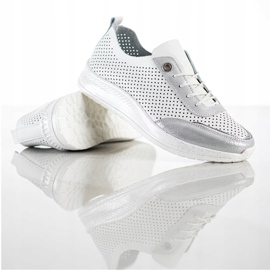 Goodin Fehér és ezüst bőr cipők 1