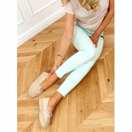 Espadrilles kövekkel bézs 100-131-SC-1 Bézs 2