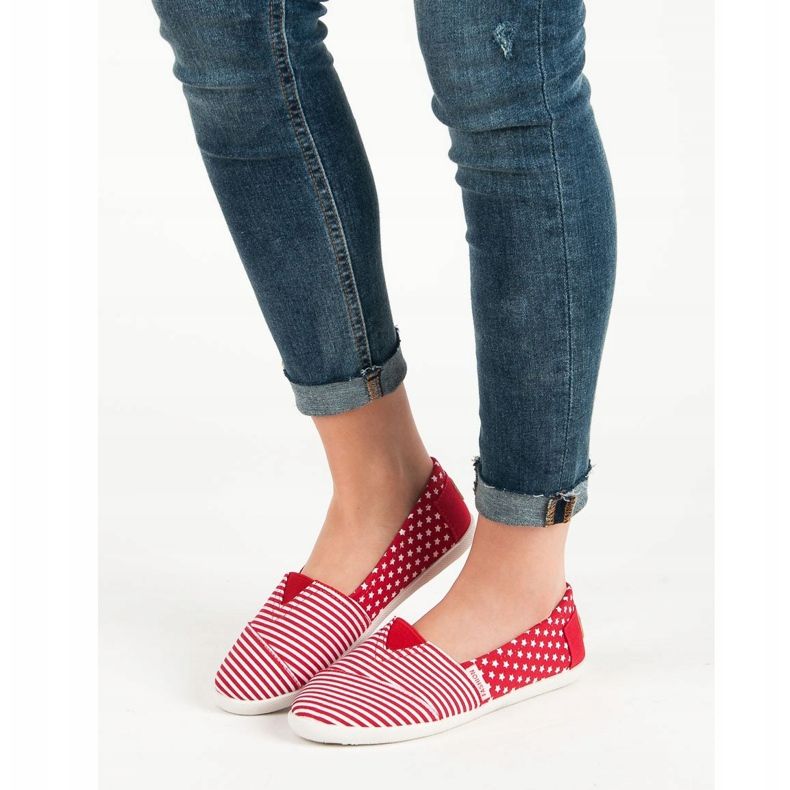 SHELOVET Textil Slipons piros 2 SHELOVET Textil Slipons piros 2