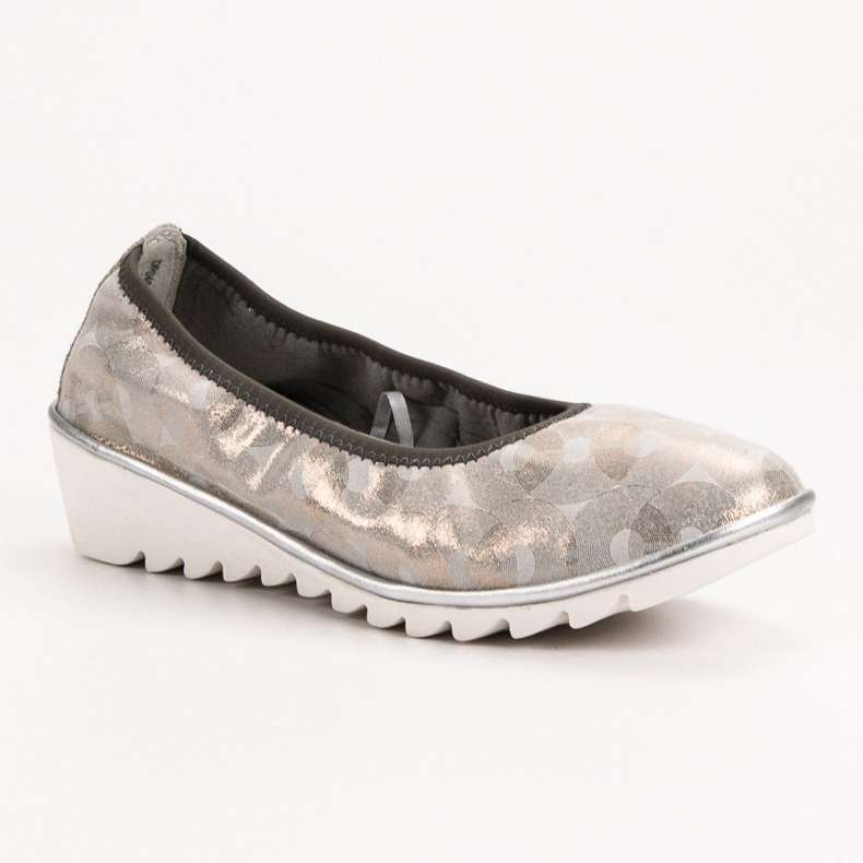 Filippo Bőr balerina Ék bézs aranysárga 1