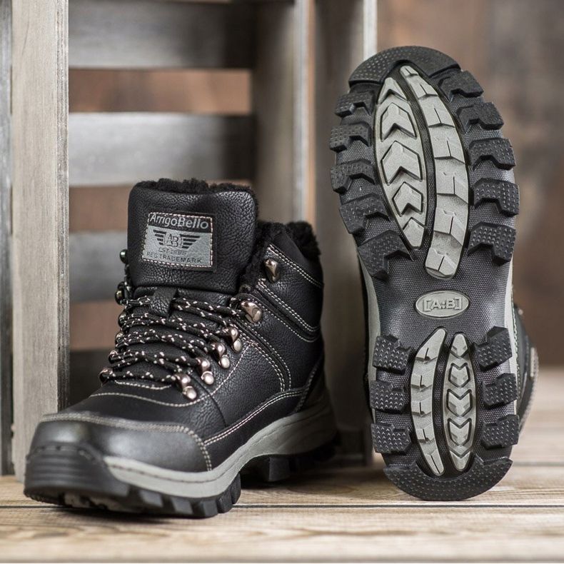 Arrigo Bello Fűzött téli csizma fekete 2