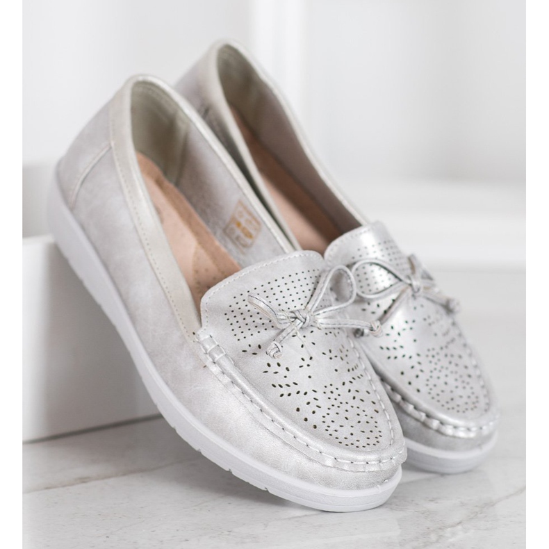 SHELOVET Kényelmes naplopók szürke 2