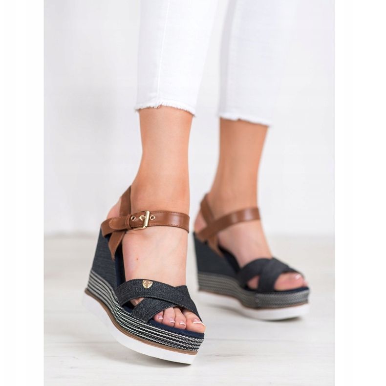 SHELOVET Wedge szandál sokszínű 2