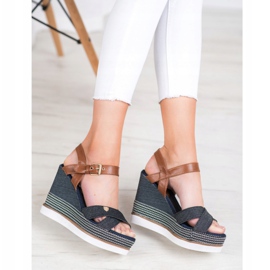 SHELOVET Wedge szandál sokszínű 1