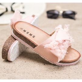 SHELOVET Textil papucs rózsaszín 1