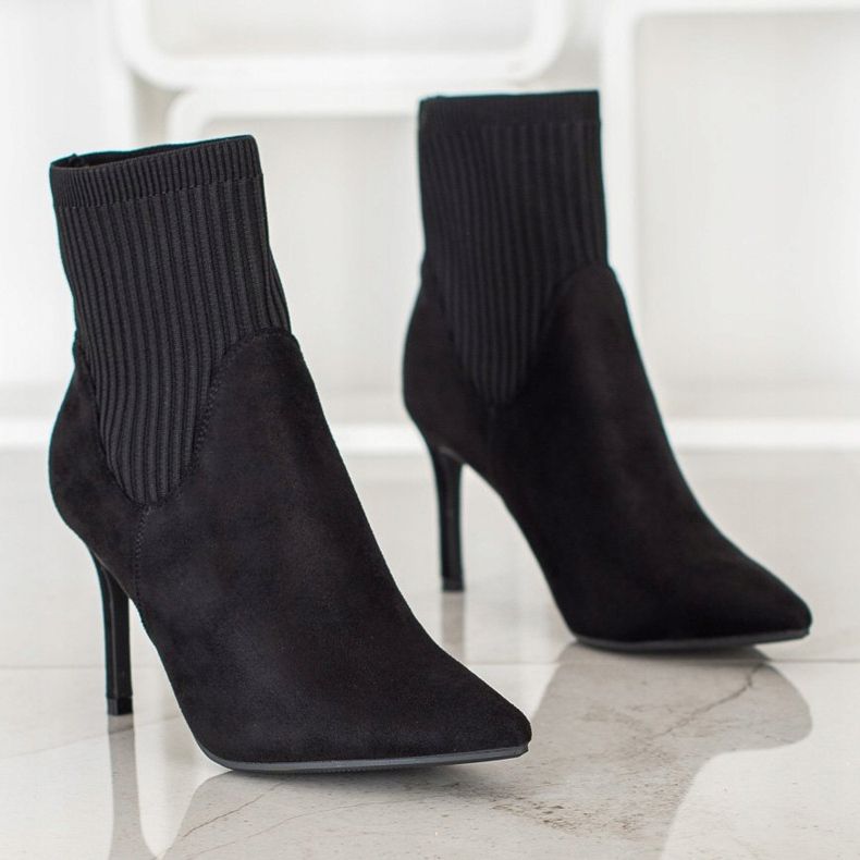 VINCEZA csúszós csizma fekete 1