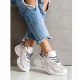 SHELOVET Szürke Snake Print Cipők bézs 1