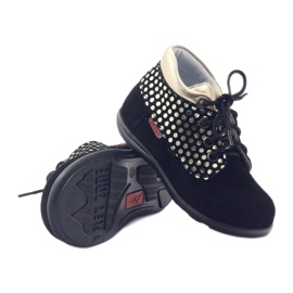 Zarro 82/4 fekete arany színű lánycsizma aranysárga 3