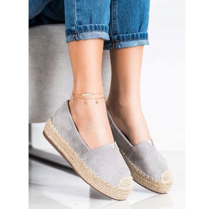 SHELOVET Espadrilles A Platformon szürke 1 SHELOVET Espadrilles A Platformon szürke 1
