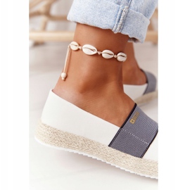 Espadrilles fonott talpon Big Star HH274480 Fehér 1