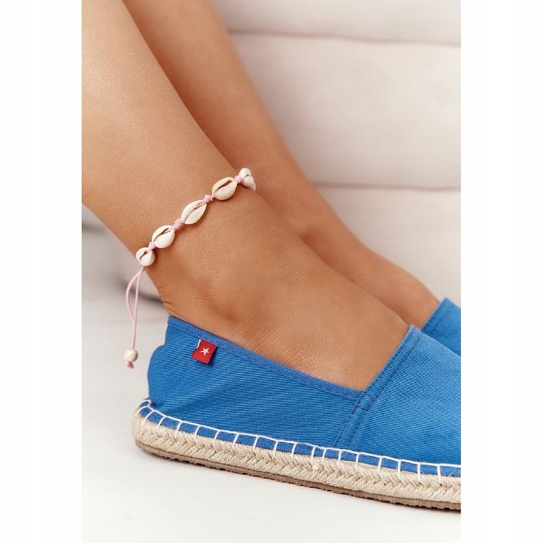 Big Star Espadrillák fonott talpán, nagy csillag DD274A152 kék 1