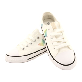 NEWS Fehér cipők kötött pillangókkal 21DZ35-3585 3