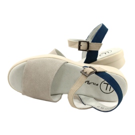 Kényelmes női bőr szandál Filippo DS2021/21 szürke 3 Kényelmes női bőr szandál Filippo DS2021/21 szürke 3