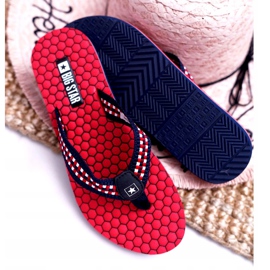 Női papucs Papucs Big Star Red DD274A252 piros sötétkék 4
