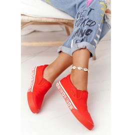 Női cipők Slip-on Big Star HH274010 Red piros 2