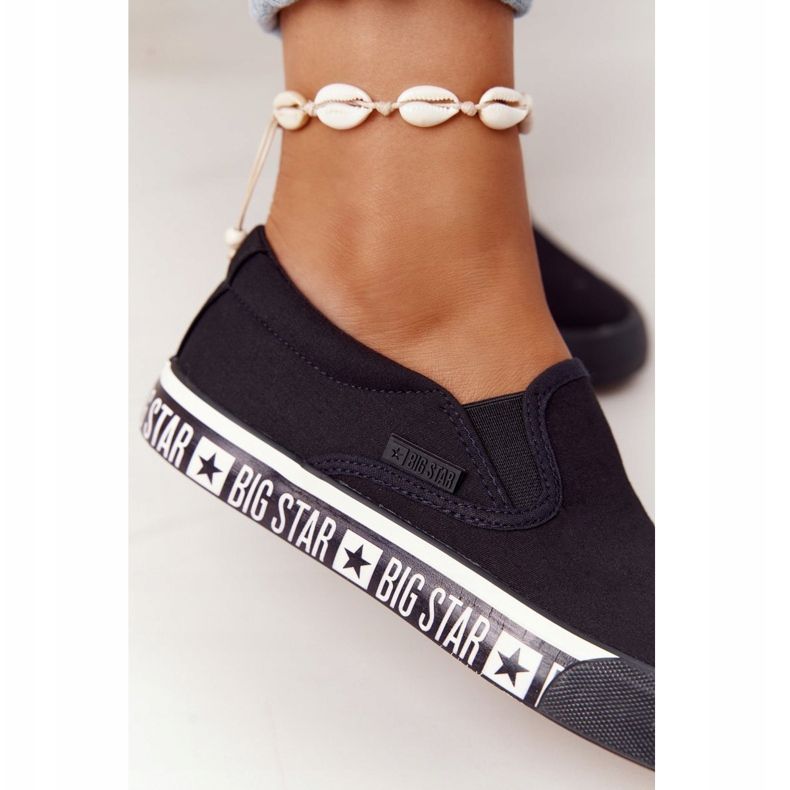 Női cipők Slip-on Big Star HH274012 Fekete 1