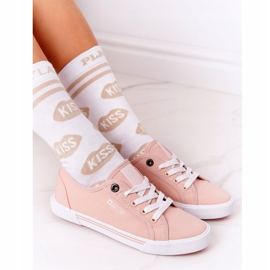 Női cipők Big Star HH274060 Pink fehér rózsaszín 1