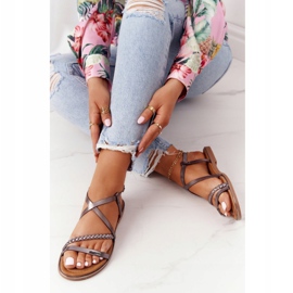 S.Barski Szandál fonattal S. Bararski 152-1 Réz sokszínű 1