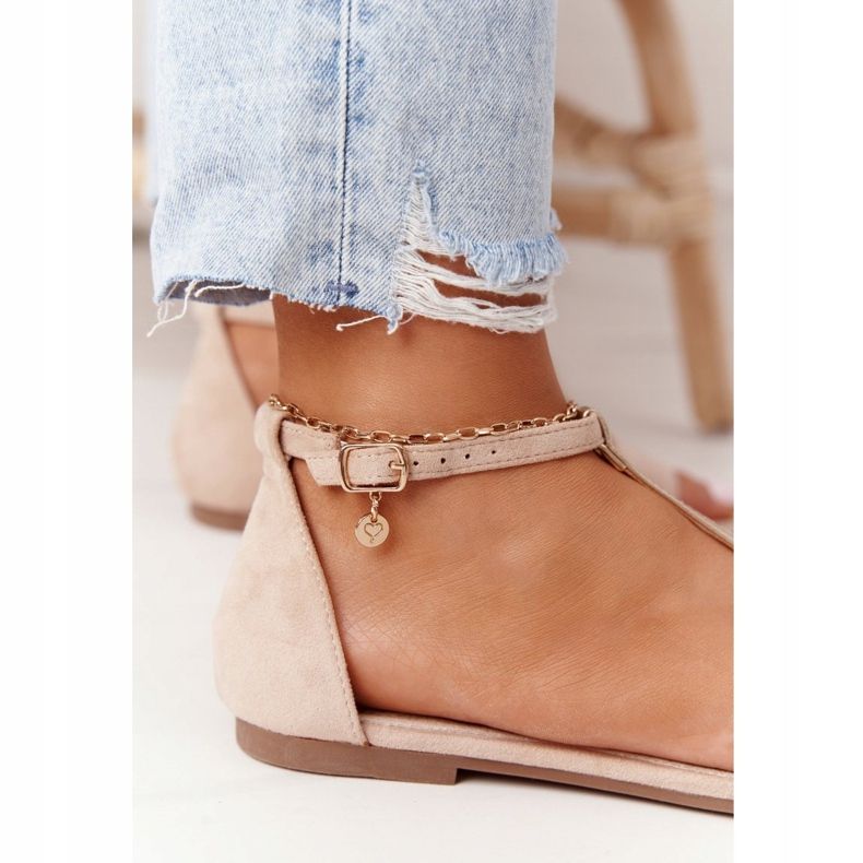 S.Barski Elegáns velúr szandál S. Bararski 541-7 Bézs 1