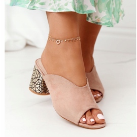 Velúr magassarkú S.Barski C420-15 Bézs 2